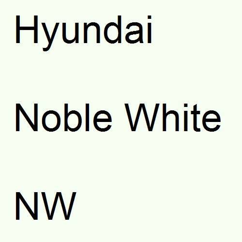 Hyundai, Noble White, NW.